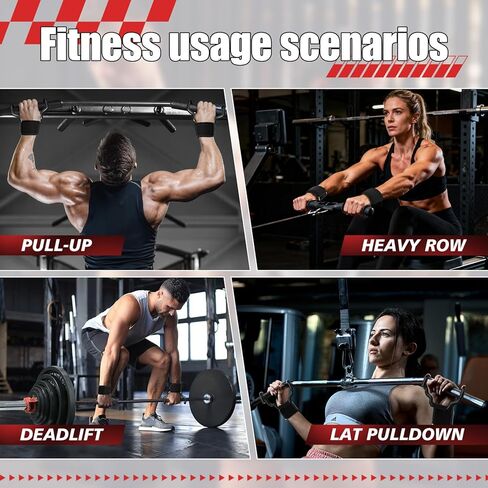 Weight Lifting Hooks(Pair), Wrist Straps for Weightlifting, Adjustable Strap Hand Grips with Thick Wrist Padding, Weightlifting Hooks for Pull-Ups, Deadlifts, Strength Training&Gym Workout, Men and Women in Kuwait