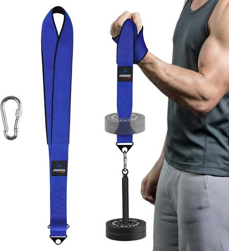 2 In 1 Arm Wrestling Training Strap Belt, Hand Grip Arm Finger Wrist Forearm Strength Equipment for Barbell Plates, 3mm Neoprene Padded Weight Workouts Tools Suitable for Home and Gym Training in Saudi Arabia