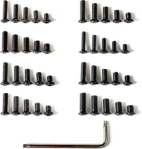 طقم براغي ريد دوت، M3، M3.5، M4، #4-40، #6-40، #8-40، #6-32، #6-48 12.9G براغي توركس ذات رأس بيضاوي، 4 قطع لكل منها 6 مم/8 مم/10 مم/12 مم/14 مم للألواح والتركيبات والصيانة in Kuwait