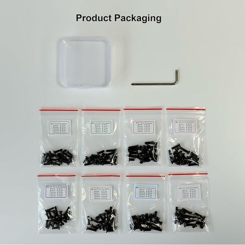 طقم براغي ريد دوت، M3، M3.5، M4، #4-40، #6-40، #8-40، #6-32، #6-48 12.9G براغي توركس ذات رأس بيضاوي، 4 قطع لكل منها 6 مم/8 مم/10 مم/12 مم/14 مم للألواح والتركيبات والصيانة in Kuwait