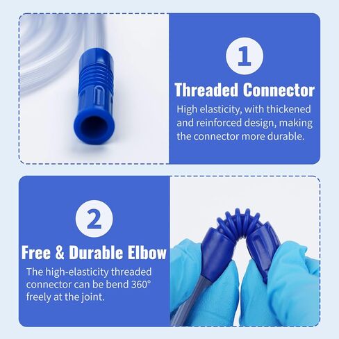 3 PCS 71" Suction Tubing Hoses Extended Suction Connection Tube, Flexible & Portable Hoses Vacuum Fits Various Devices in Kuwait