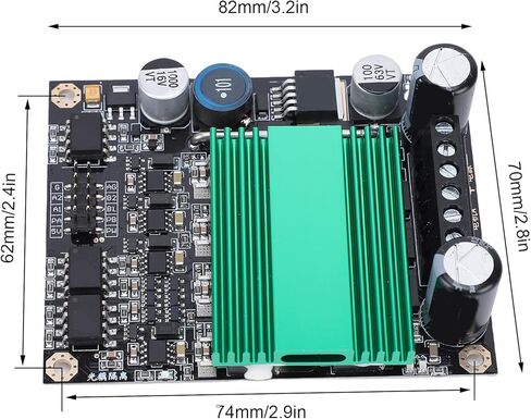 Jectse DC Motor Driver Module, 100A Dual Channel H Bridge Optocoupler Isolation with Heat Sink, for DIY Robot High Power Applications in Saudi Arabia