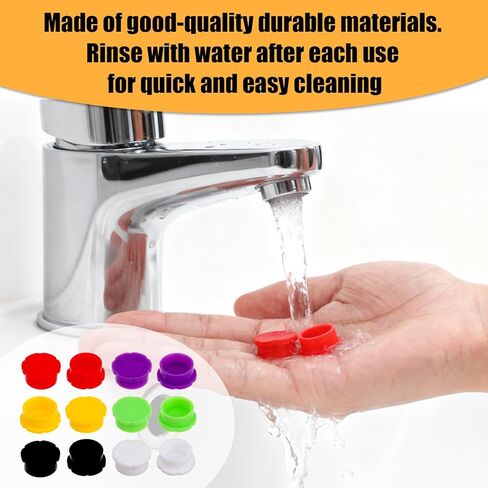 12 قطعة من أغطية قارورة زجاجية سعة 5 مل مع 64 قطعة من ملصقات الملصقات، أغطية أغطية قارورة واقية مقاومة للتسرب والغبار للمختبرات والعيادات وتنظيم المنزل (6 ألوان) in Kuwait