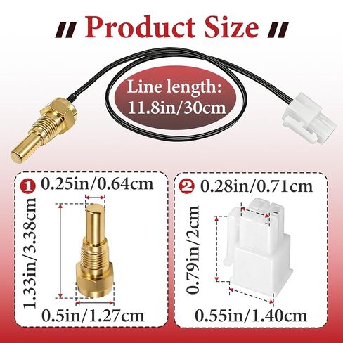 3 Pcs AP19299 Thermistor Chamber Sensor Replacement Compatible with Rheem Ultra Low NOx Tankless Water Heaters & Heat Pump Systems, Temperature Sensor Replacement Kit in Kuwait