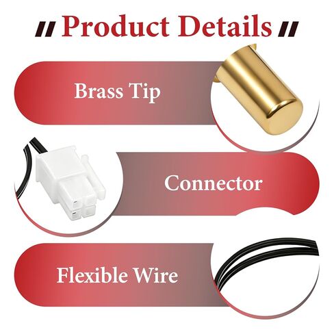 3 Pcs AP19299 Thermistor Chamber Sensor Replacement Compatible with Rheem Ultra Low NOx Tankless Water Heaters & Heat Pump Systems, Temperature Sensor Replacement Kit in Kuwait