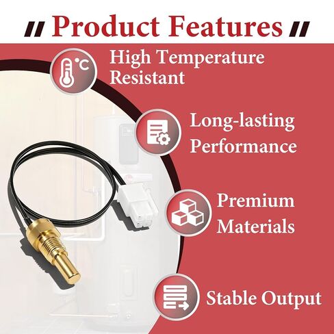 3 Pcs AP19299 Thermistor Chamber Sensor Replacement Compatible with Rheem Ultra Low NOx Tankless Water Heaters & Heat Pump Systems, Temperature Sensor Replacement Kit in Kuwait