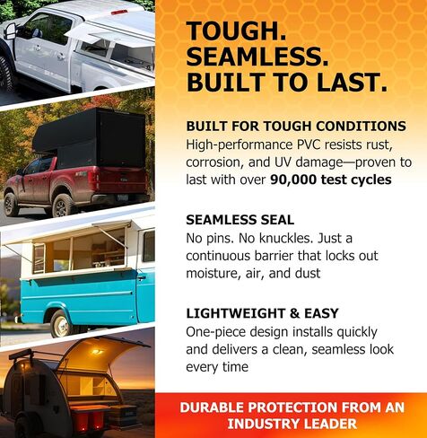 TRIM-LOK Endura-Hinge, 4-Foot Section, Durable PVC Continuous Hinge, Resists Rust, Corrosion & UV Damage, Up to 90,000 Cycles of Low-Maintenance Outdoor Use, Ideal for Truck Cap Toppers & More in Kuwait