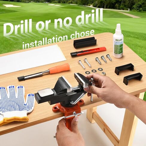 2-in-1 Golf Grip Kit for Regripping Golf Clubs, Portable Golf Club Regripping Kit with Golf Grip Solvent, Quick Adjustment Table Vise Rubber Clamp for Golf Grip Removal Tool in Kuwait