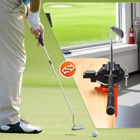 2-in-1 Golf Grip Kit for Regripping Golf Clubs, Portable Golf Club Regripping Kit with Golf Grip Solvent, Quick Adjustment Table Vise Rubber Clamp for Golf Grip Removal Tool in Kuwait