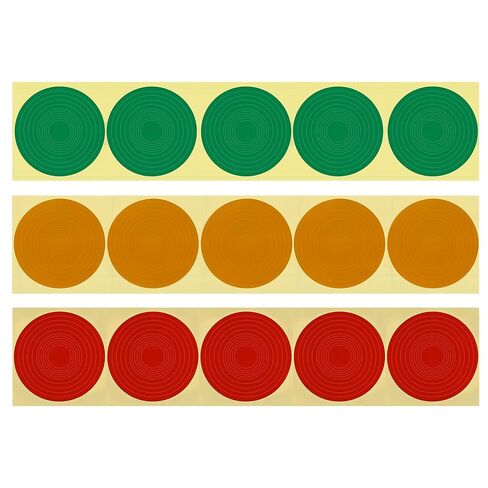 ملصقات ملصقات قياس الضغط MEASUREMAN 15 قطعة، أحمر أخضر أصفر، شارات أمان عاكسة لاصقة، تحديد نطاق قياس الضغط الصناعي in Kuwait