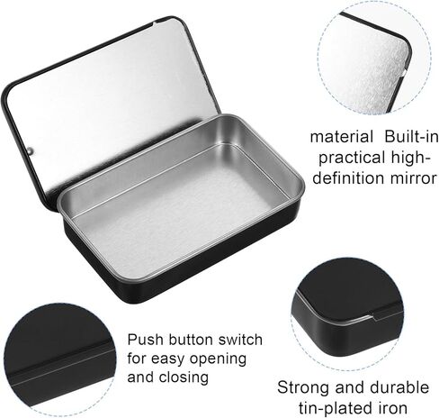 4 Pack Small Dental Floss Case Travel Floss Picks Case Metal Portable Compact Pick Dispenser Refillable Dental Pick Box Metal Sliding Glide Flosses Storage Container for Travels Dates Dinners Hotels in Saudi Arabia