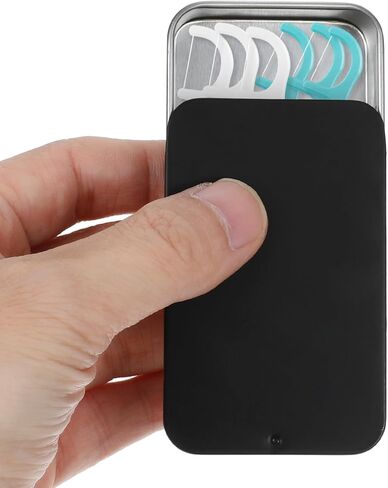 4 Pack Small Dental Floss Case Travel Floss Picks Case Metal Portable Compact Pick Dispenser Refillable Dental Pick Box Metal Sliding Glide Flosses Storage Container for Travels Dates Dinners Hotels in Saudi Arabia