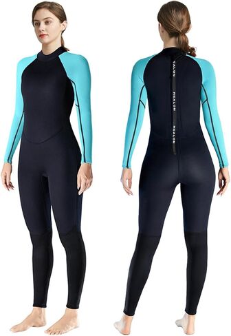 Womens Wetsuit Neoprene Full Wet Suits 3mm Keep Warm Winter Morning Cold Water Swimming or Sea Surfing Snorkeling Diving Scuba in Kuwait
