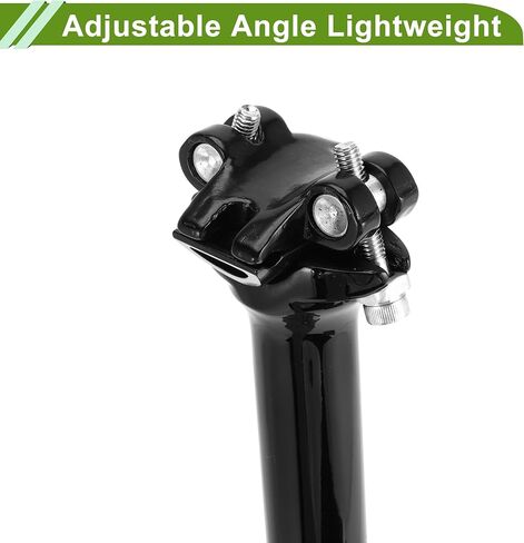Universal 31.6x300mm Gloss Black Bike Seat Posts Adjustable Angle Lightweight Bike Saddle Post Seat Tube Carbon Fiber 1 Pc in Saudi Arabia