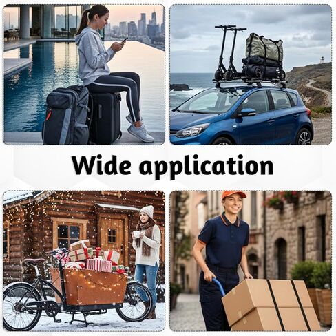 15 Pack Lashing Straps 6.5ft x 1" Adjustable Kayaks Tie Down Cam Buckle Straps with Buckles up to 250lbs for Cargo, Luggage, Motorcycles, Truck, Car Roof Rack, Surfboard, Black in Kuwait