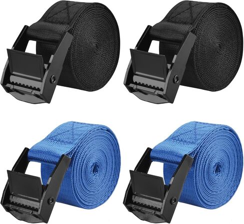 TRIWONDER Cinch Tie Down Straps Cam Buckle Lashing Strap Nylon Small Ratchet Heavy Duty Belts for Packing Cargo Battery Bike Car Roof Rack Kayak Truck in Kuwait