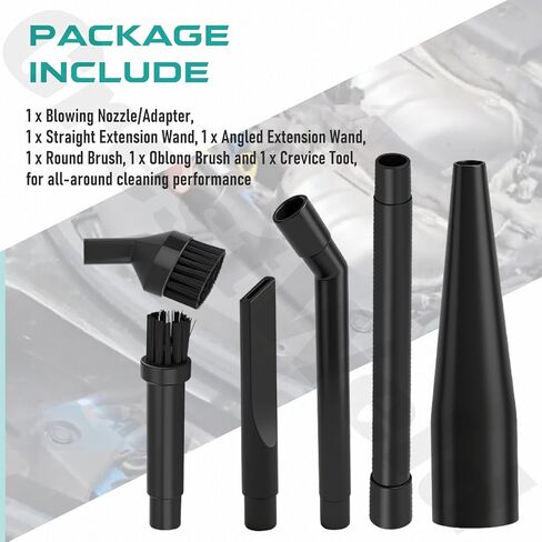 CMXZVBE38668 طقم مرفقات للتنظيف الدقيق مكون من 6 قطع، 1-1/4 بوصة. ملحقات المكنسة الكهربائية للمتجر الرطب والجاف، للتنظيف المعقد والتفصيلي - يناسب قطر خرطوم 1-1/4 بوصة in Kuwait