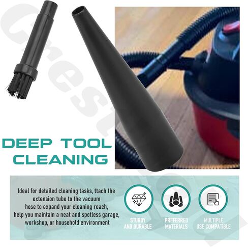 CMXZVBE38668 طقم مرفقات للتنظيف الدقيق مكون من 6 قطع، 1-1/4 بوصة. ملحقات المكنسة الكهربائية للمتجر الرطب والجاف، للتنظيف المعقد والتفصيلي - يناسب قطر خرطوم 1-1/4 بوصة in Kuwait