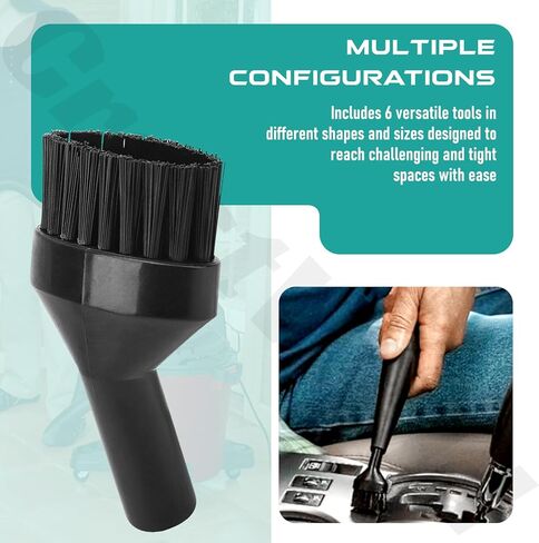 CMXZVBE38668 طقم مرفقات للتنظيف الدقيق مكون من 6 قطع، 1-1/4 بوصة. ملحقات المكنسة الكهربائية للمتجر الرطب والجاف، للتنظيف المعقد والتفصيلي - يناسب قطر خرطوم 1-1/4 بوصة in Kuwait