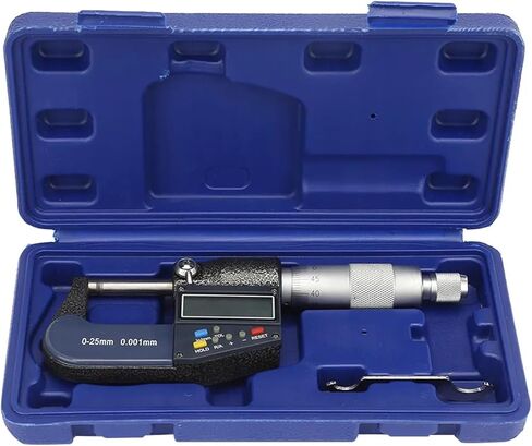 Measure Tool 0-25mm Electronic Digital Micrometer 0.001mm Thickness Gauge and Wrench Set Digital Micrometer Outside Micrometer in Saudi Arabia
