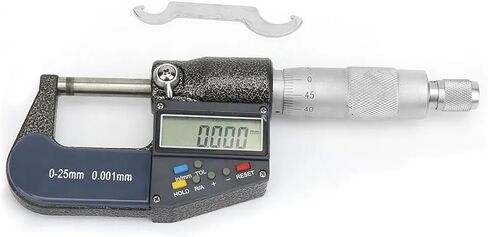Measure Tool 0-25mm Electronic Digital Micrometer 0.001mm Thickness Gauge and Wrench Set Digital Micrometer Outside Micrometer in Saudi Arabia