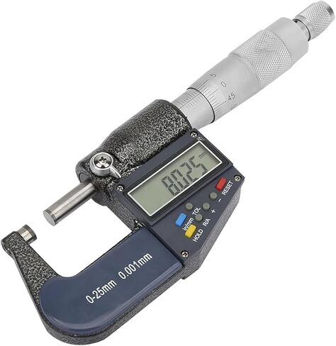 Measure Tool 0-25mm Electronic Digital Micrometer 0.001mm Thickness Gauge and Wrench Set Digital Micrometer Outside Micrometer in Saudi Arabia