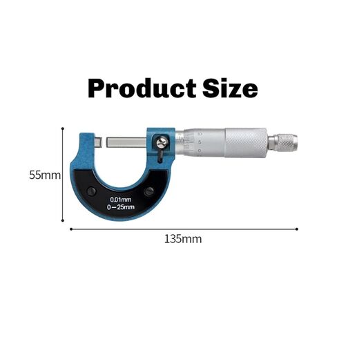 A50I 0.01Mm 0-25Mm Outside Micrometers Measuring Gauging Tool Scale Mechanical Caliper Micro Meter in Saudi Arabia