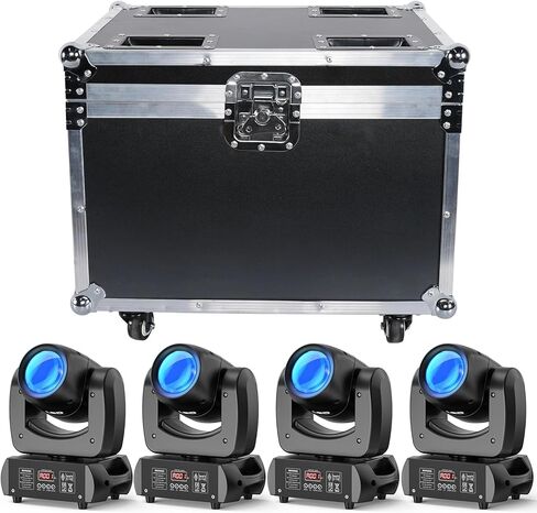 HOLDLAMP 120W LED ضوء الرأس المتحرك، أضواء DJ المتحركة مع Gobos الدوارة (منشور 18 وجهًا) و8 ألوان مع DMX وأوضاع تنشيط الصوت لحفلات الزفاف وشريط عرض فرقة الكنيسة (مجموعة من 2) in Kuwait