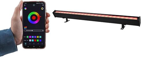 Rockville APP BAR 24 Waterproof LED Wash Light Bar, 36W, RGBWA + White + Amber LEDs, Bluetooth & IR Remote Control, 22 Auto Modes, IP66 Waterproof, Perfect for DJ, Stage, Parties, & Outdoor Use in Saudi Arabia