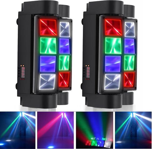 Ridgeyard 8x3w LED Moving Head DJ Light RGBW DMX512 الإضاءة للحزب، الحدث، الحفلة الموسيقية، النادي in Kuwait