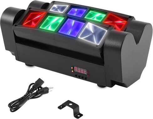 Ridgeyard 8x3w LED Moving Head DJ Light RGBW DMX512 الإضاءة للحزب، الحدث، الحفلة الموسيقية، النادي in Saudi Arabia