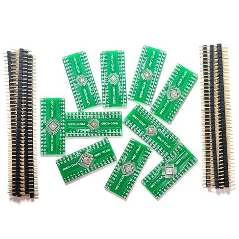 10 قطعة QFN32 QFP32 إلى DIP32 محول مزدوج الجوانب SMD إلى DIP محول PCB Proto Board 0.5 مم/0.8 مم مقبس محول مع مقبس Xgecu T48 T76 RT80H Chip Prorammer IC in Saudi Arabia