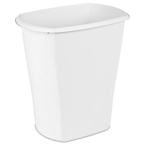 White Plastic Garbage Bin with No Lid,10 Gallon,Kitchen Trash Can in Saudi Arabia
