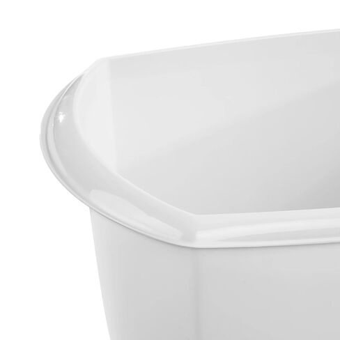 White Plastic Garbage Bin with No Lid,10 Gallon,Kitchen Trash Can in Saudi Arabia