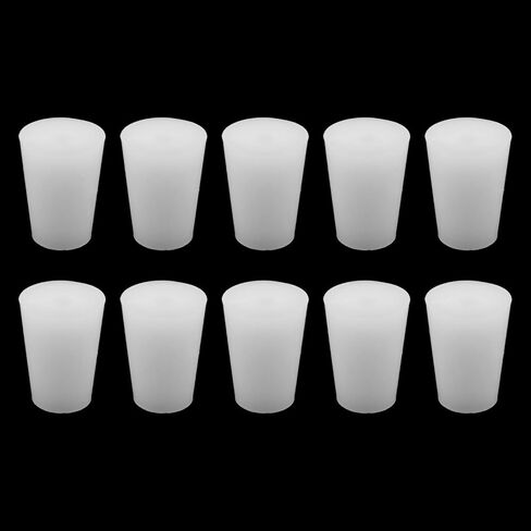 Silicone Stoppers,Standard 1# Rubber Stopper Bungs with 6 mm Aperture Single-Hole for Flask, Plug Holes, Lab Seal Rubber Stoppers,Pack of 10 in Kuwait