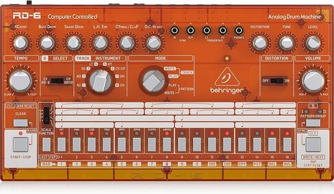 ماكينة طبلة تناظرية من بهرينجر RD-6-TG - برتقالي شفاف in Kuwait