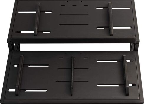 Ultimate Support 2-Tier Modular Synth Rack Bundle: Black Glass Polymer Stand with Adjustable Walls and Center Divider in Saudi Arabia