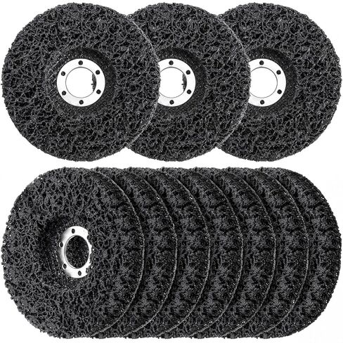 Elsjoy 10 Pack 4-1/2" x 7/8" Strip Discs for Angle Grinder, Black Rust Remover Wheels, Paint Stripping Disc for Rust, Welds, Oxidation in Saudi Arabia
