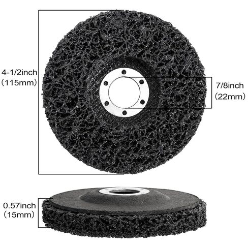 Elsjoy 10 Pack 4-1/2" x 7/8" Strip Discs for Angle Grinder, Black Rust Remover Wheels, Paint Stripping Disc for Rust, Welds, Oxidation in Saudi Arabia