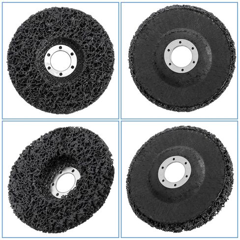 Elsjoy 10 Pack 4-1/2" x 7/8" Strip Discs for Angle Grinder, Black Rust Remover Wheels, Paint Stripping Disc for Rust, Welds, Oxidation in Saudi Arabia