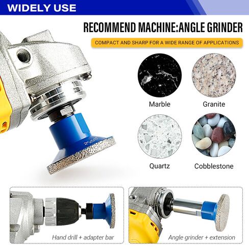 3 عبوات من رؤوس الطحن النحاسية مقاس 2 بوصة 5/8-11 خيط - أحجار تلميع كاشطة مسطحة للرخام/الكوارتز/الجرانيت/الحصى، أدوات طحن سطحية عالية الكفاءة in Kuwait