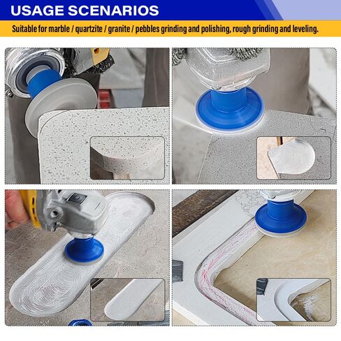 3 عبوات من رؤوس الطحن النحاسية مقاس 2 بوصة 5/8-11 خيط - أحجار تلميع كاشطة مسطحة للرخام/الكوارتز/الجرانيت/الحصى، أدوات طحن سطحية عالية الكفاءة in Kuwait