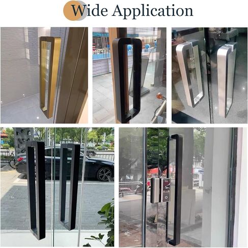 Double-Sided Sliding Door Handle for Wood & Glass, Metal Push-Pull Door Handle for Home, Office & Store Use, Commercial Grade Pull Handle (Silver, 182.5cm/71.9") in Saudi Arabia