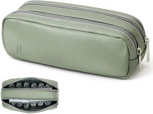 Portable Daily Contact Lens Case Organizer, Traveling Contact Cases Bag with Clearly Labeled R & L, Water-Resistant Disposable Contact Lens Dispenser, Storage up to 60 lenses(Green) in Kuwait