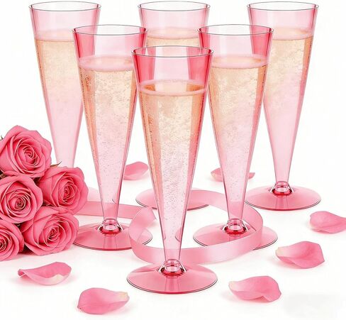 Plastic Champagne Flutes Disposable Wine Glasses - 40 Pack 4.5Oz Clear Mimosa Cocktail Cups Bulk for Wedding Women's Day Party Supplies Engagement Decor, Copas De Plastico Para Brindis in Saudi Arabia