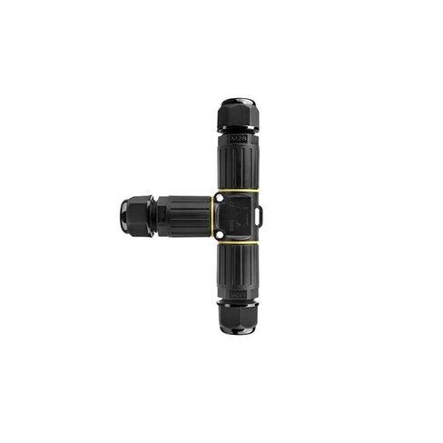 Screw-Free Terminal Block P25T Quick-Connect Connector for Outdoor Stadium Lights 3-core Wire T-Type Three-Way Waterproof Connector(EW-P25T 9-12mm) in Kuwait