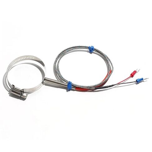K-Type E-Type PT100 Clamp Hoop Patch Temperature Sensor Probe Adjustable Diameter 21-44mm/40-63mm/72-95mm 1M/2M/3.0M 1Pcs(PT100 Dia40-63mm 3.0M) in Kuwait