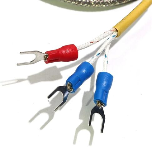 K/PT100/PT1000 Temperature Sensor with 4x30mm Probe with Metal Braided Cable 0.5M-10M 1Pcs(PT100 1M) in Saudi Arabia
