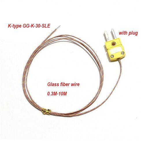 K-Type GG-K-30-SLE Thermocouple Furnace Temperature Test SMT Wire 0.3M 0.5M 1.5 2M 4M 10M Measuring Point -73℃~482℃ 1Pcs(L 1M) in Saudi Arabia