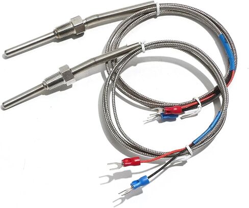 G1/8 Thread K Type Thermocouple Temperature Measuring Line 1-3.0M 5x30mm 5x50mm 1Pcs(Probe 5x30mm 1M) in Kuwait